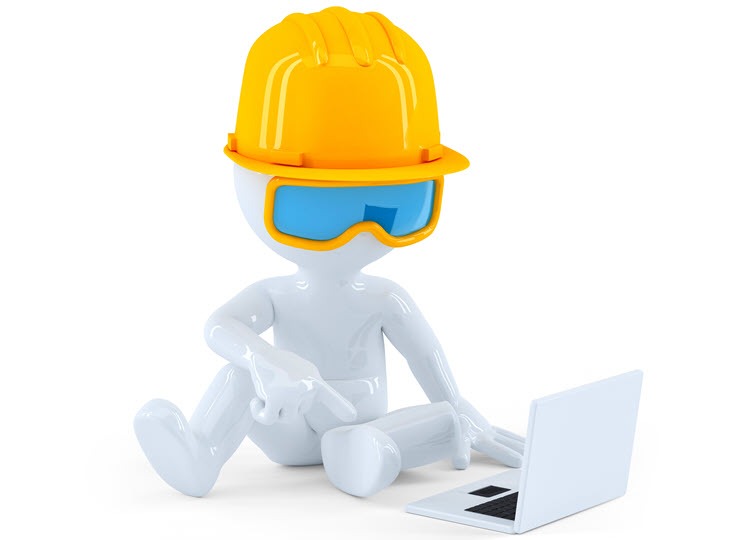 IOPS Configuration Manager - Construction Worker Using Laptop