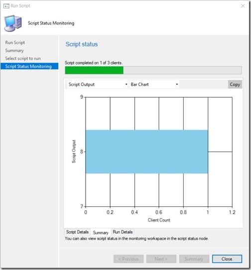 Run Scripts - Collection - Script Status