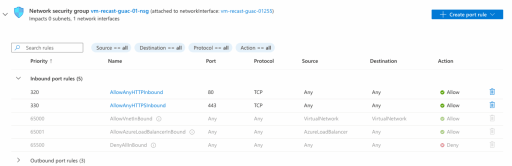 Apache Guacamole - Azure Network Security