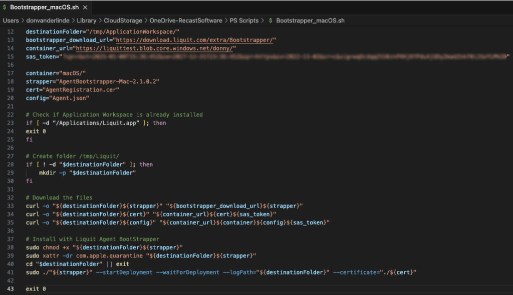 Bootstrapper script screenshot