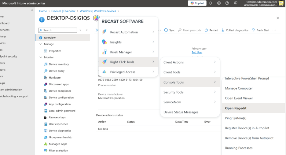 File Sharing for Entra-Joined Devices - Right Click Tools Open Regedit