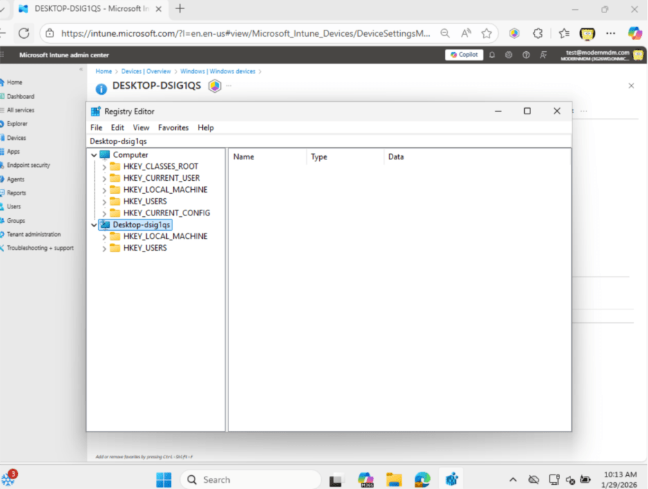 File Sharing for Entra-Joined Devices - Remote Registry