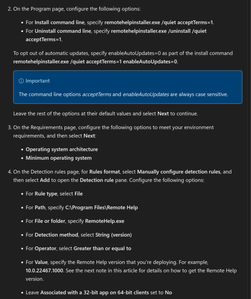 Set Up Remote Help - Commands and Detection Rules