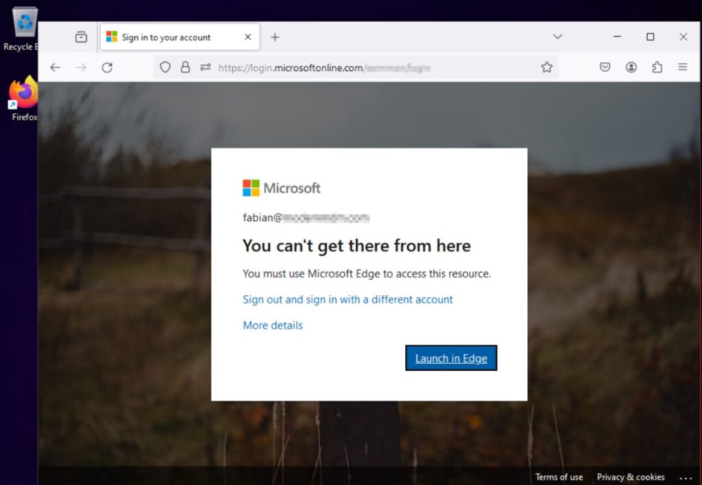 Test - Must use Edge browser