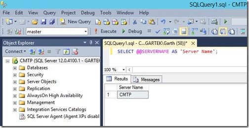 How to Rename a Windows Server When SQL Server and WSUS Are Already Installed-SQL Server Name Query Result2 How to Rename a Windows Server When SQL Server and WSUS Are Already Installed-SQL Server Name Query Result2