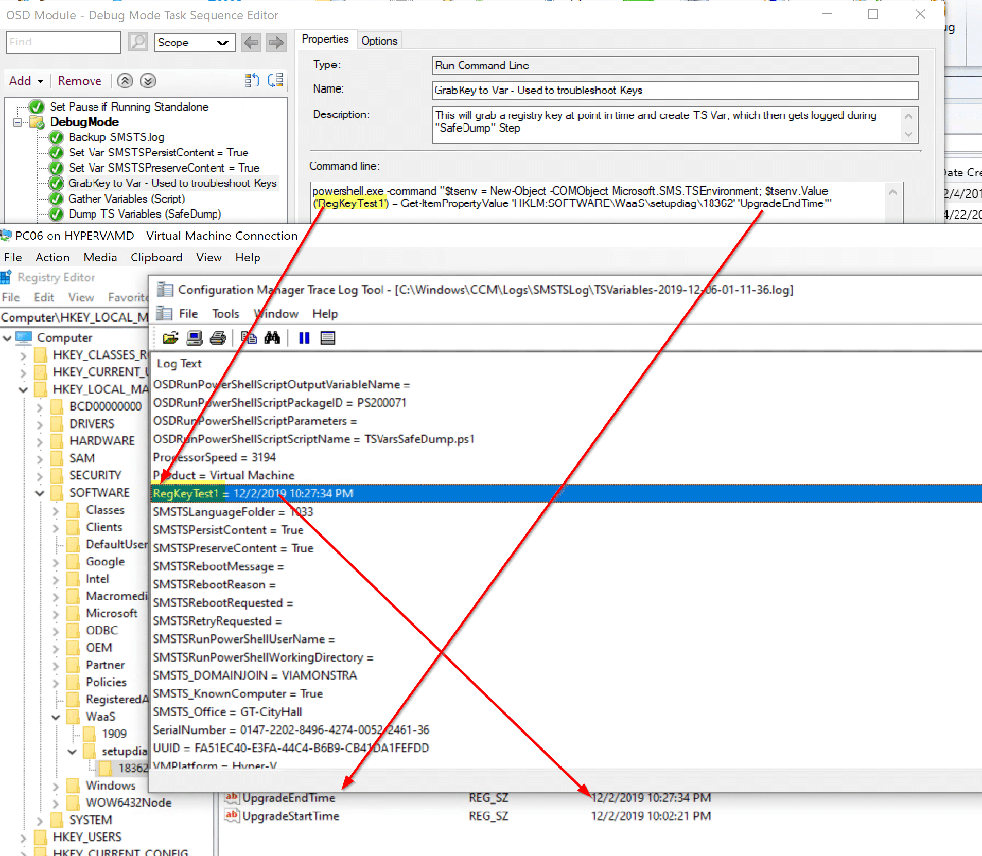 This step grabs the Value of a Specific Key and places it in a TS Variable