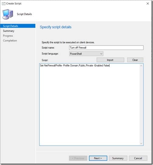 Run Scripts - Specify Script Details Run Scripts - Specify Script Details