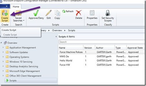 Run Scripts - Create Script