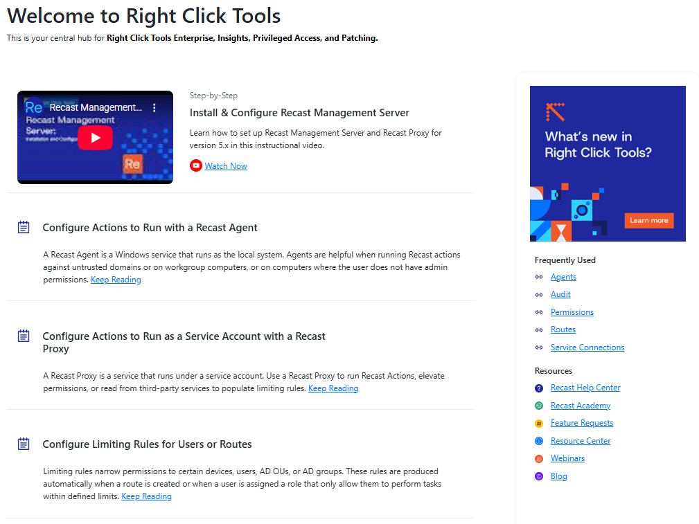 What's new: <span>Recast Management Server</span>