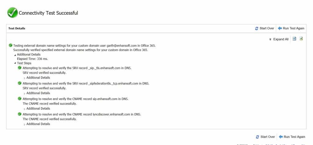 Moving DNS Servers - Connectivity Test Successful