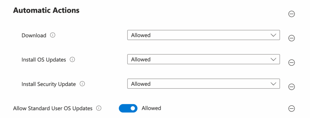 Declarative Device Management - Automatic Actions