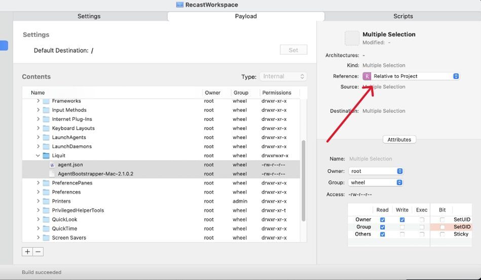 Switch Reference to Relative to Project