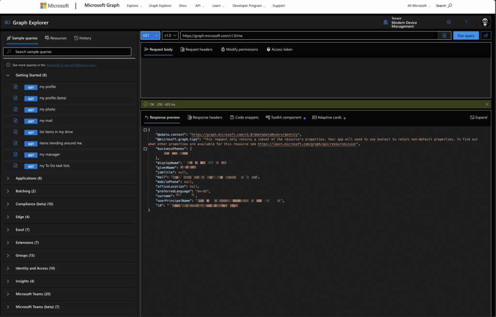 Start with Microsoft Graph