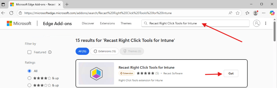 Right Click Tools Browser Extension - Get RCT for Intune Extension
