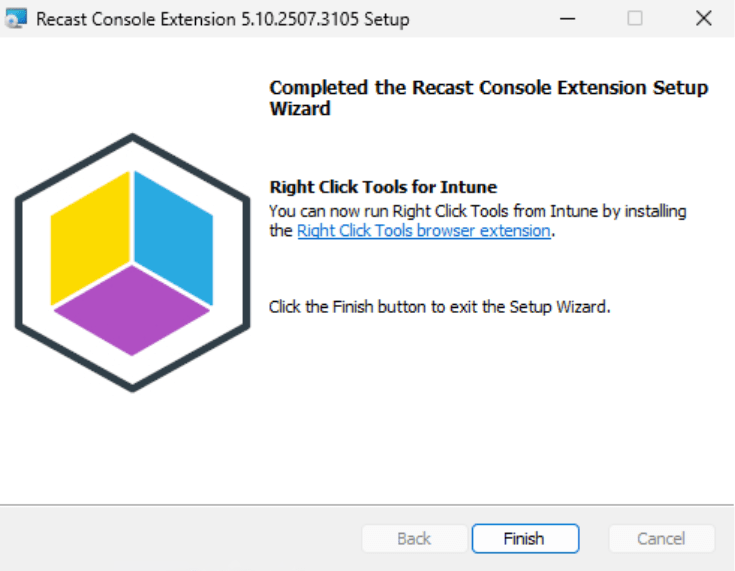 Installing Recast Management Server - Install Complete