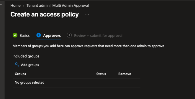 Intune Multi Admin Approval - Approvers