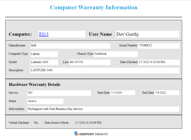 Computer Warranty Information-Dell-Latitude 3400