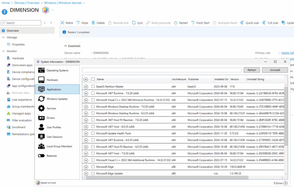 Right Click Tools Functional with Entra ID-Joined, Intune-Only Devices - System Information