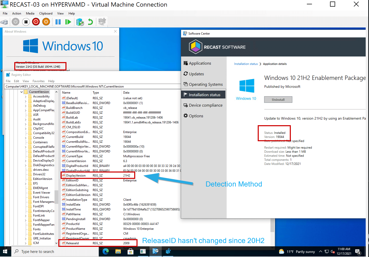 Upgrading to Windows 10 21H2 via Enablement Package