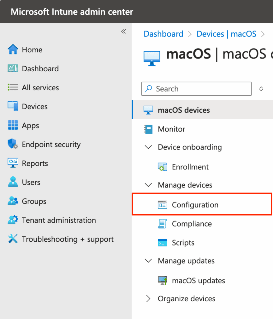 macOS Configuration