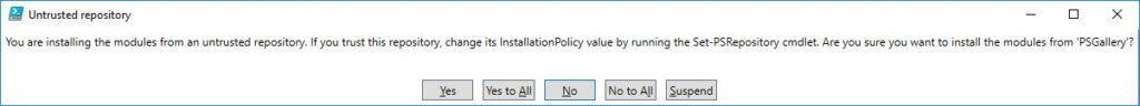 Tesla with PowerShell - Untrusted Repository