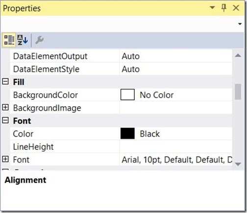 Alternating Row Colors - Properties
