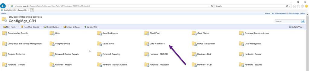 Data Warehouse - Folder Data Warehouse - Folder