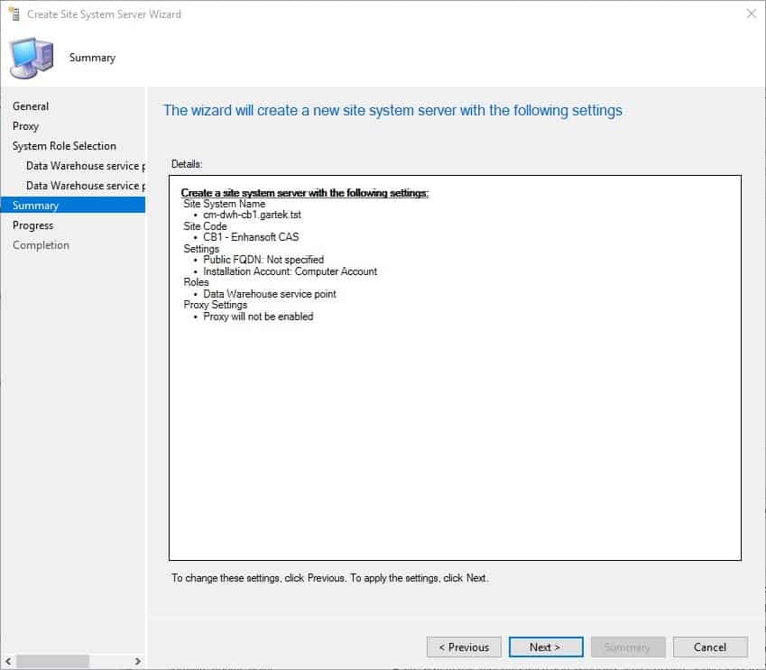 Data Warehouse - Summary Data Warehouse - Summary