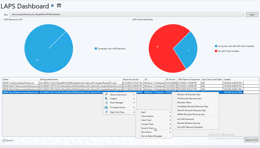 Right Click Tools LAPS Dashboard
