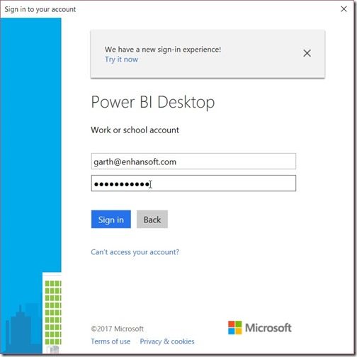 Getting Started with Power BI Desktop and SCCM-Password