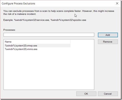 Reducing the Effects of Endpoint Protection on Hyper-V Server Performance-Process Exclusions Reducing the Effects of Endpoint Protection on Hyper-V Server Performance-Process Exclusions