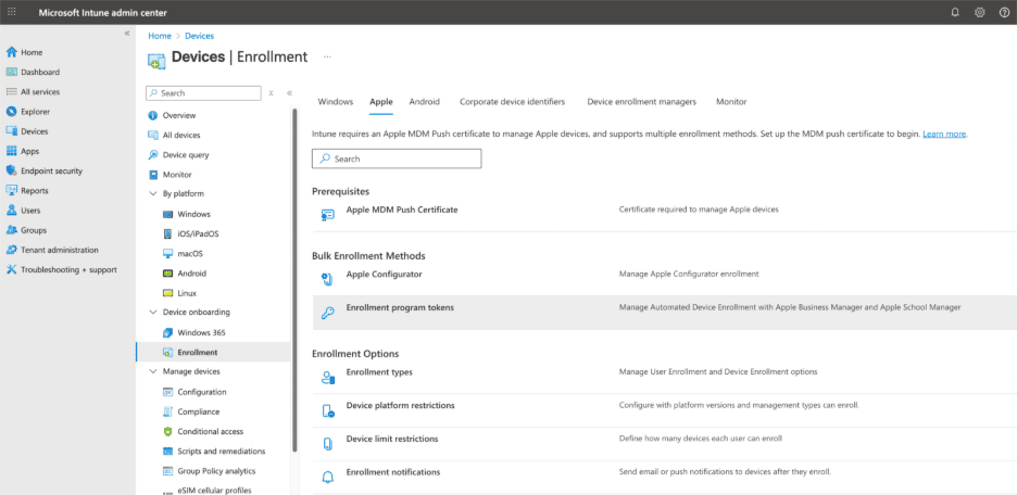 macOS LAPS - Enrollment Program Tokens