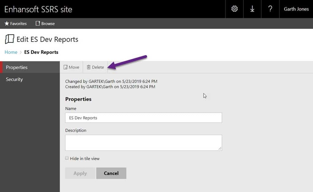 Delete SSRS Reports - Folder - Delete Delete SSRS Reports - Folder - Delete