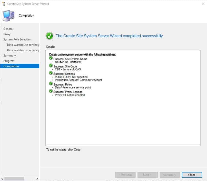 Data Warehouse - Completion