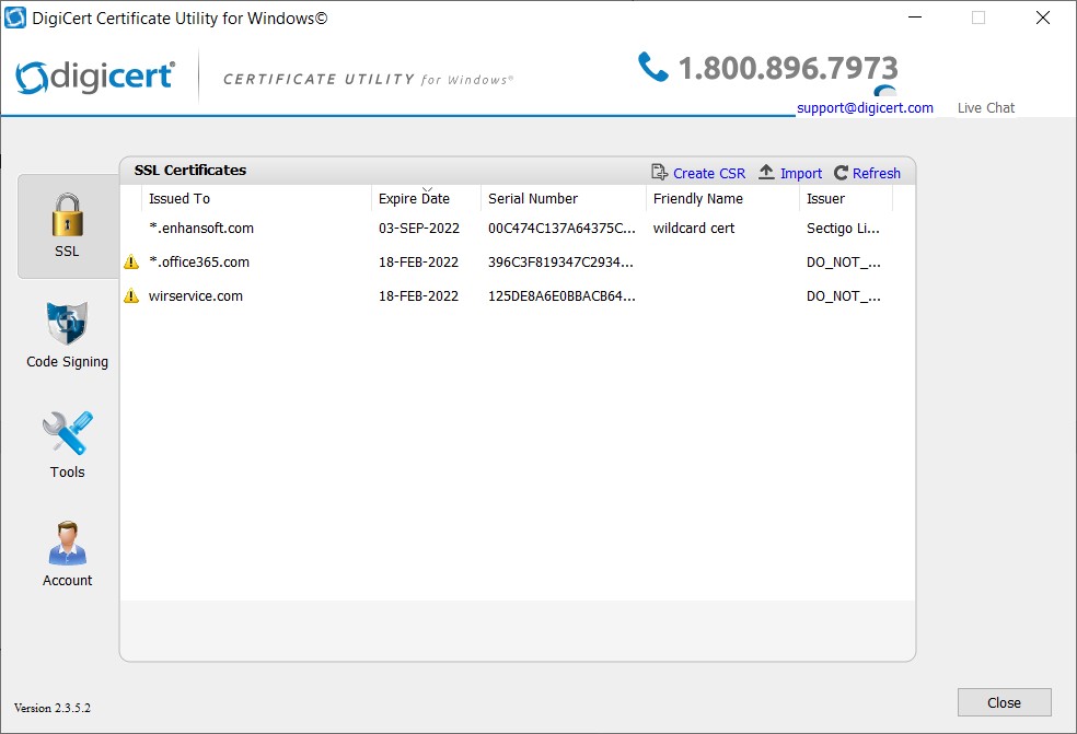 SSL Certificates