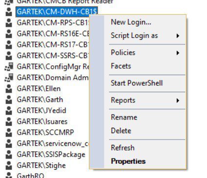 Add Tables to the ConfigMgr Data Warehouse - Data Warehouse Server Properties