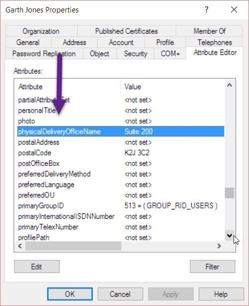 Office Location Details-physicalDeliveryOfficeName