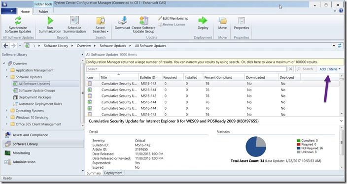 How to Determine What Software Updates Are Required within ConfigMgr-Add Criteria How to Determine What Software Updates Are Required within ConfigMgr-Add Criteria