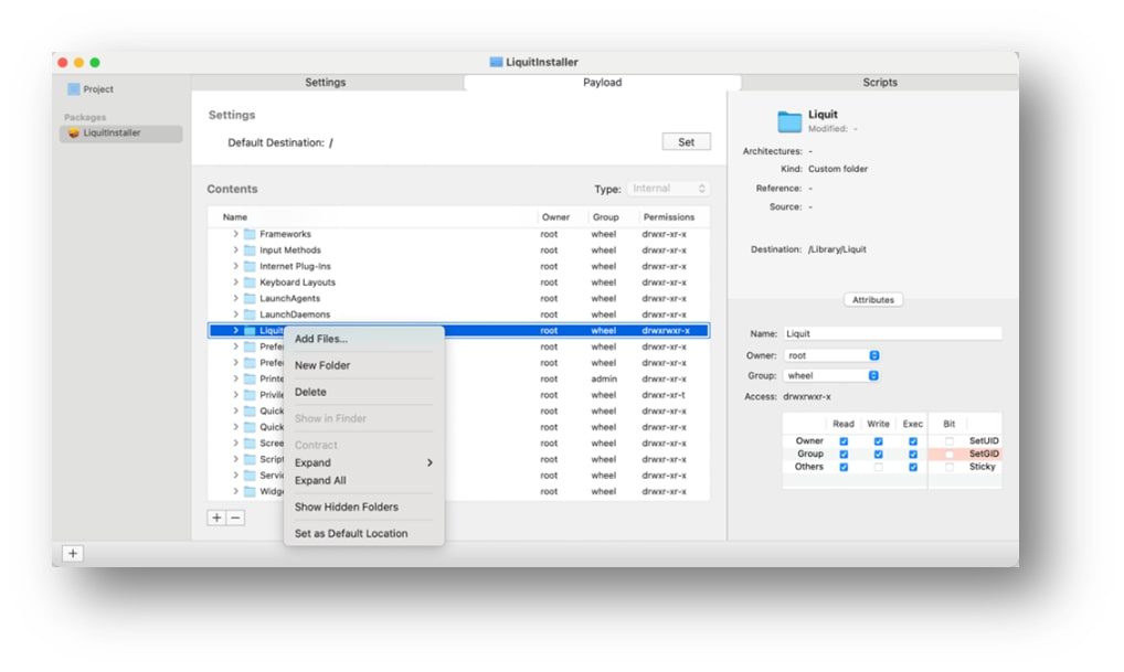 Right click --> Add new files