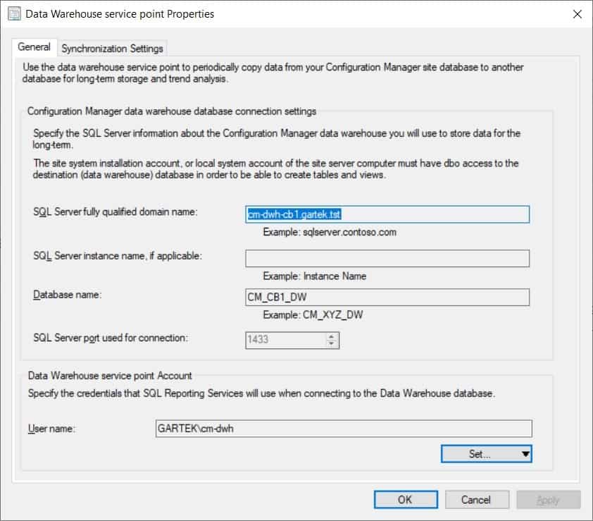 Add Tables to the ConfigMgr Data Warehouse - Properties Add Tables to the ConfigMgr Data Warehouse - Properties