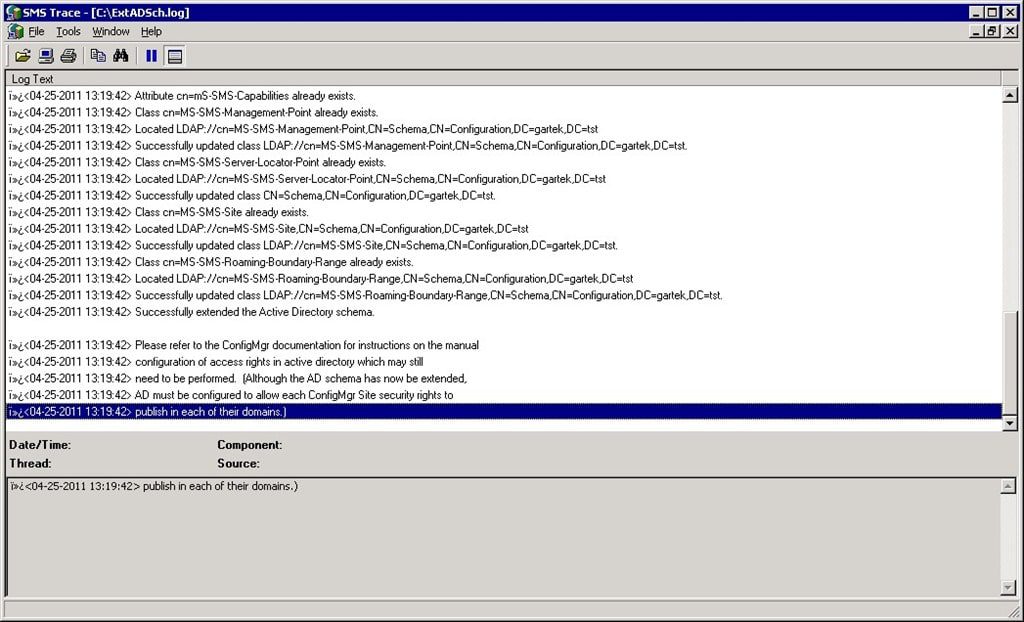 A Simple Way to Extend the AD Schema for SCCM-Successful