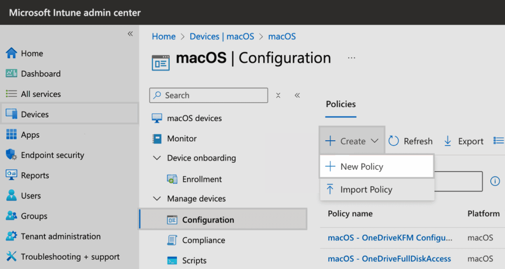 macOS Security Controls - Policy Creation