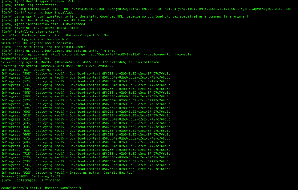 Application Workspace Universal Agent using the Bootstrapper - functional