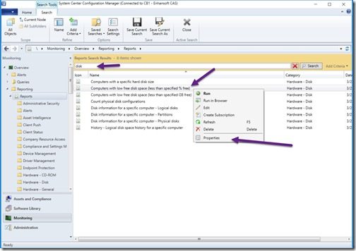 Grant Permission to a Single SCCM SSRS Report - Properties