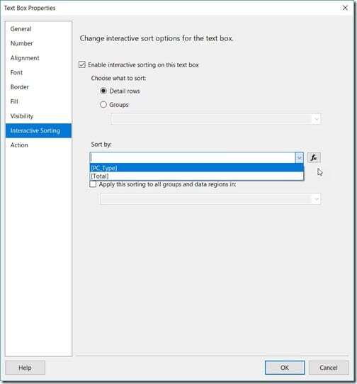 Interactive Sorting Feature - Sort By