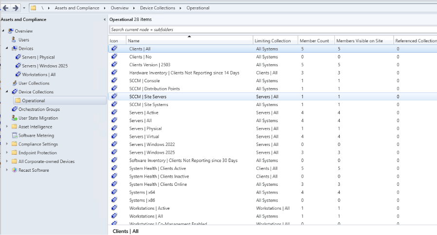 Collections and Application Deployments - Device Collections