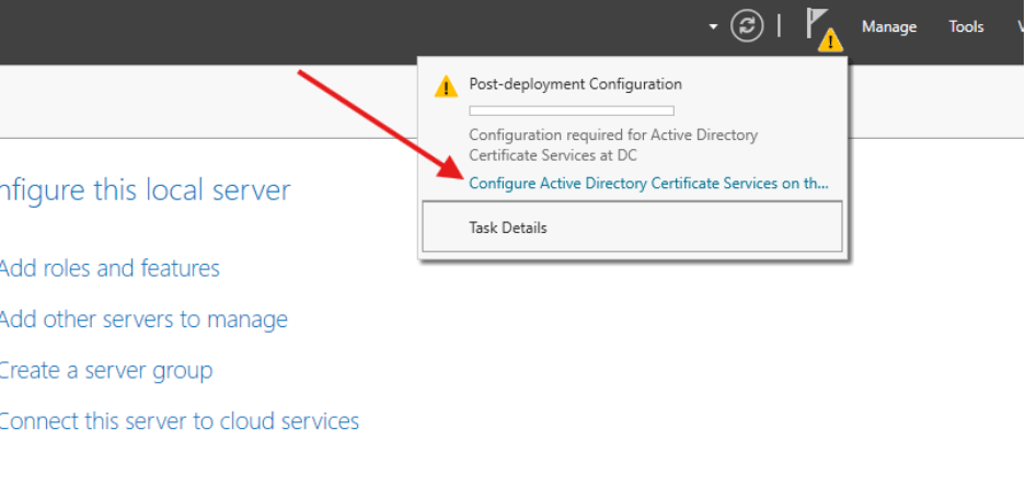 Creating a Certificate Authority - Configure ADCS 