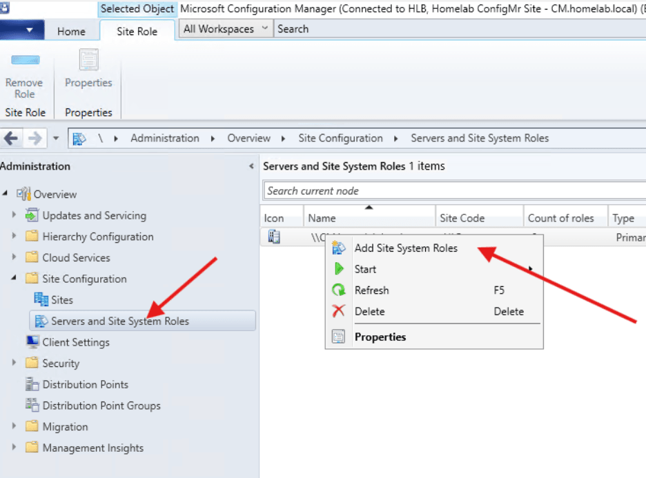 SSRS - Adding Site System Roles