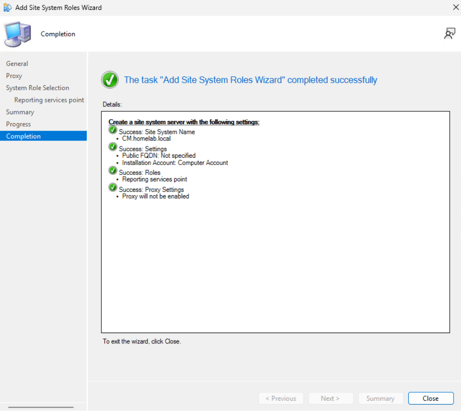 SSRS - Completion of Wizard