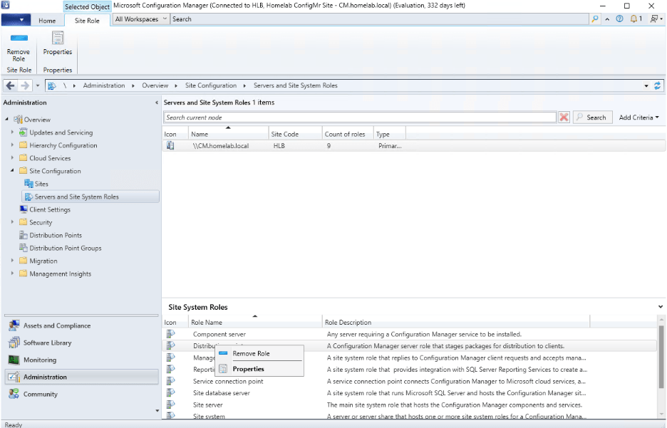 ConfigMgr Settings - Distribution Point Properties